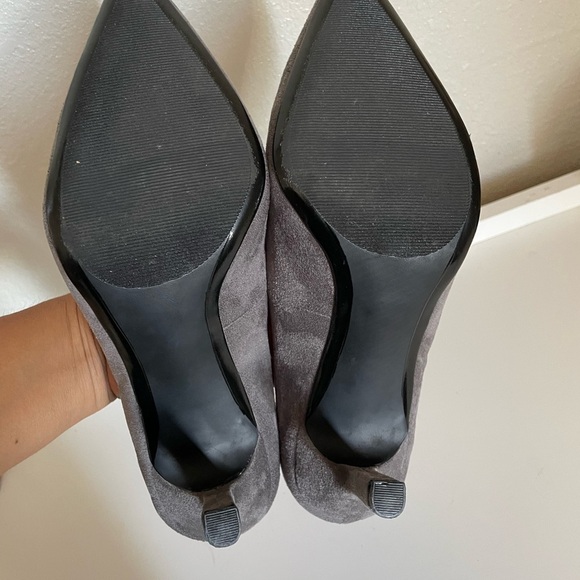 Nordstrom Gray Suede Heels Size 9M - Picture 2 of 7